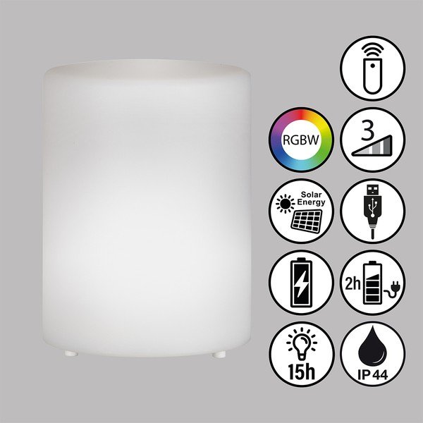 Biela LED stolová lampa (výška 15 cm) Ceppo – Fischer &amp; Honsel-image-2