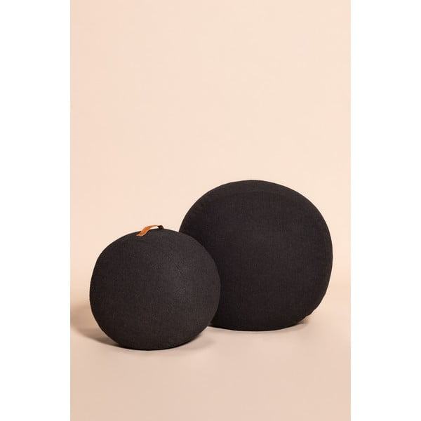 Čierny puf Hübsch Gudmund, ø 75 cm-image-3