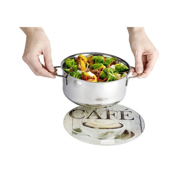 Sklenená podložka pod hrniec Wenko Café, ø 20 cm-image-2