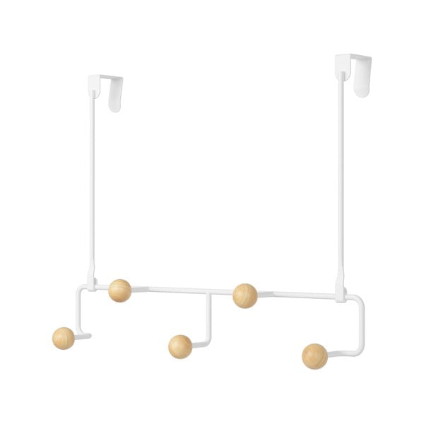 Biely prírodný kovový vešiak na dvere 39 cm Estique - Umbra-image-3