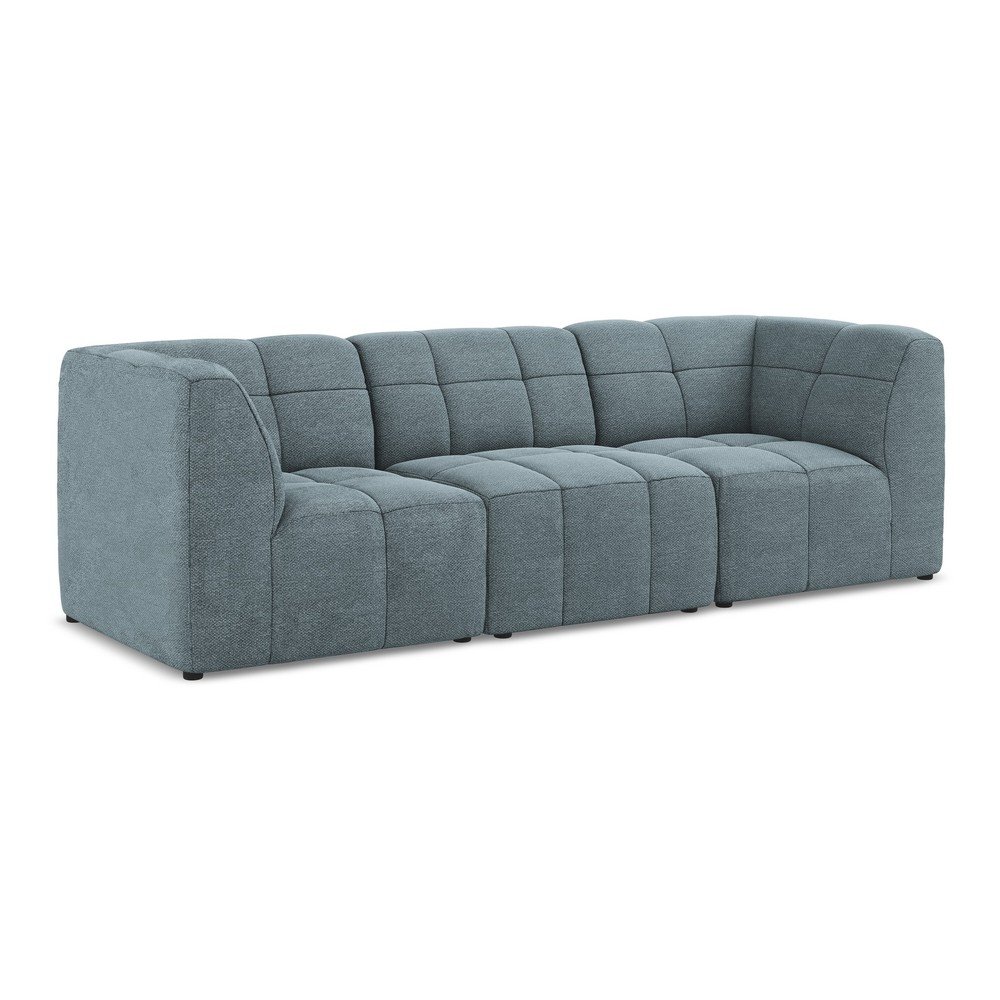 Modrá pohovka z textílie buklé 255 cm Aloha – Makamii