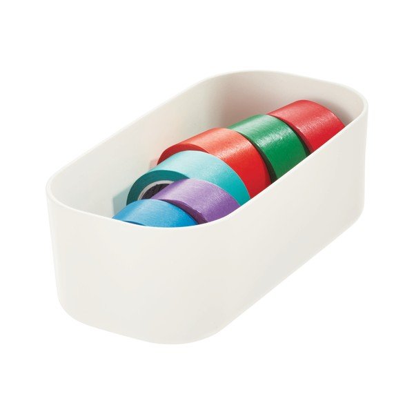 Biely úložný box iDesign Eco, 9 x 18,3 cm-image-1