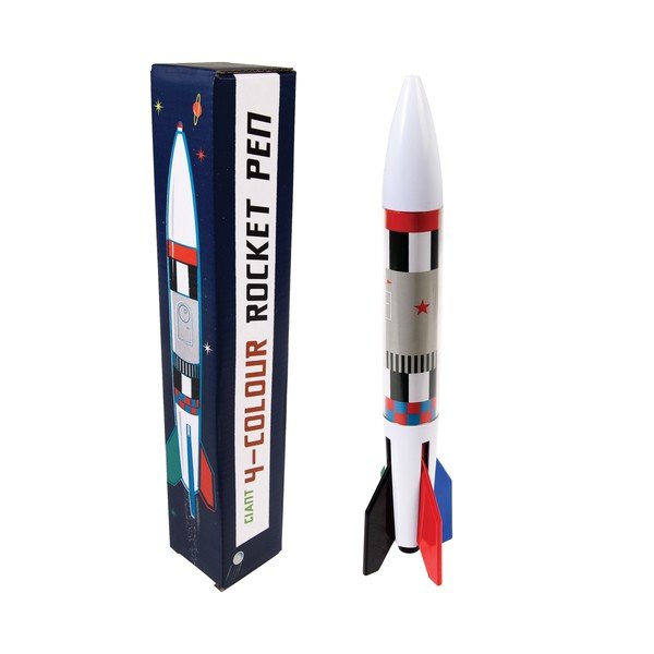 4-farebná fixa v tvare rakety Rex London Space Age