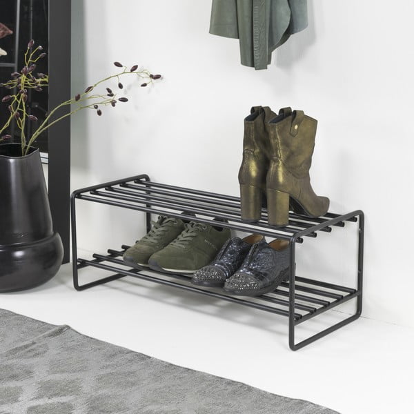 Čierny kovový stojan na topánky Clint – Spinder Design-image-3