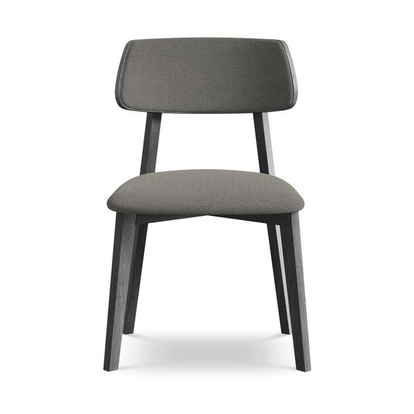 Sivá jedálenská stolička z masívneho dreva Niu – Makamii-image-1