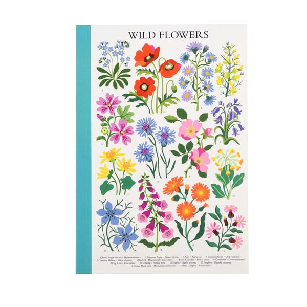 Zápisník 60 stránok formát A5 Wild Flowers – Rex London