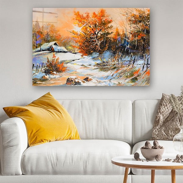 Sklenený obraz 100x70 cm Winter - Wallity-image-1