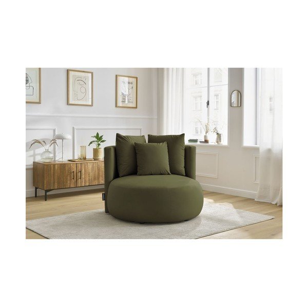 Zelené zamatové kreslo Cesar – Bobochic Paris-image-1