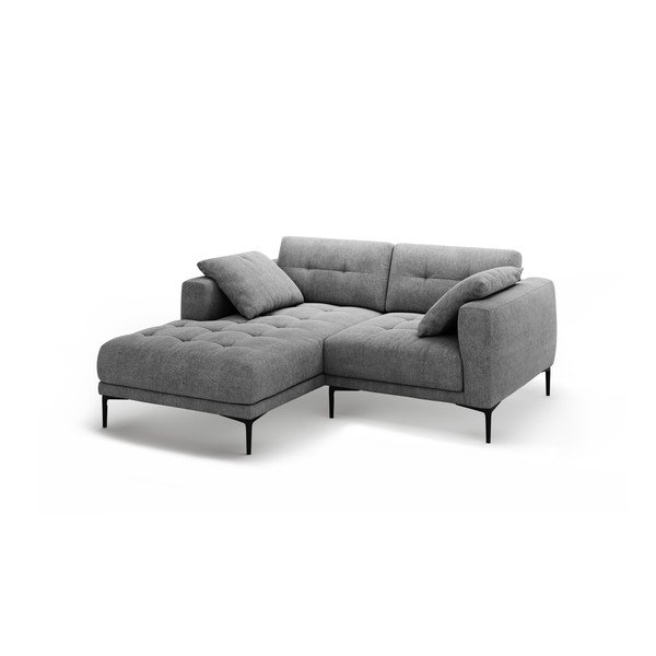Sivá rohová pohovka (ľavý roh/s leňoškou) Bemy – Micadoni -image-1