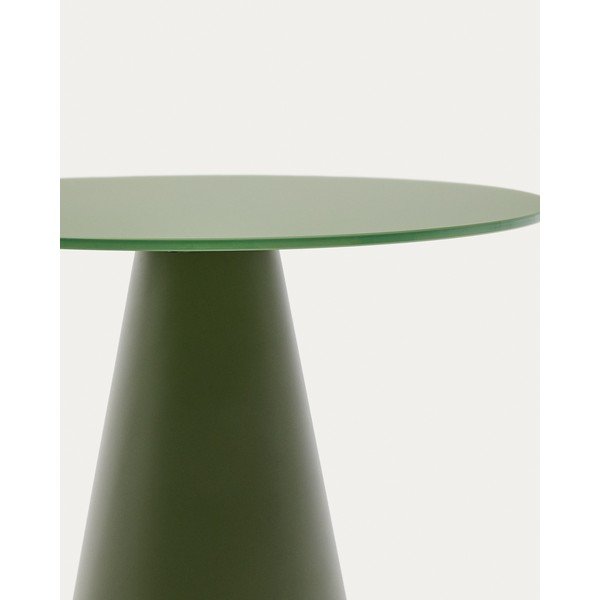 Okrúhly odkladací stolík so sklenenou doskou ø 50 cm Wilshire – Kave Home-image-3