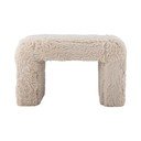 Béžový taburet z umelej kožušiny Bobbie – Bloomingville