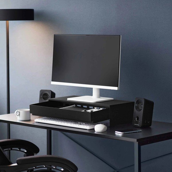 Čierny kovový stojan na monitor Tower – YAMAZAKI-image-4