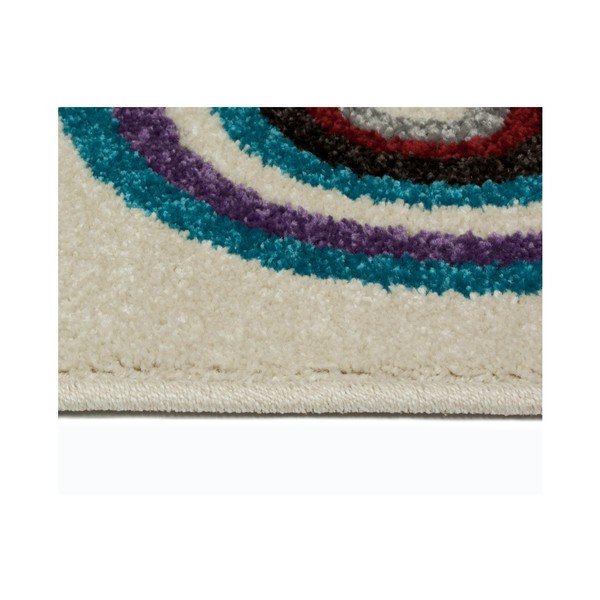 Biely koberec Universal Boras Circles, 57 × 110 cm-image-1