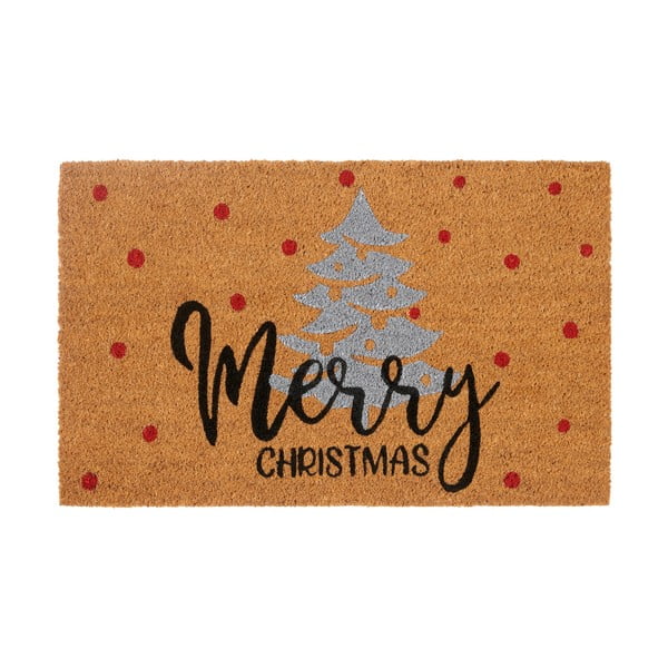 Rohožka s vianočným motívom z kokosového vlákna 40x70 cm Silver Christmas – Hanse Home