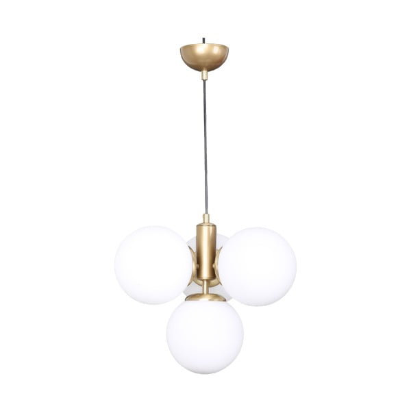 Biele/v zlatej farbe závesné svietidlo so skleneným tienidlom ø 15 cm Hector – Squid Lighting