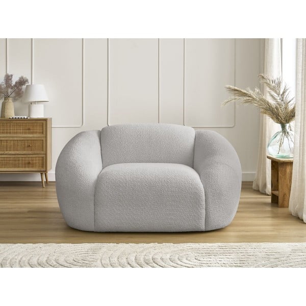 Svetlosivé kreslo z textílie bouclé Tina – Bobochic Paris-image-3