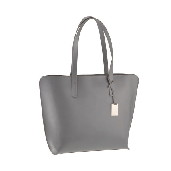 Sivá kožená kabelka Florence Bags Vega