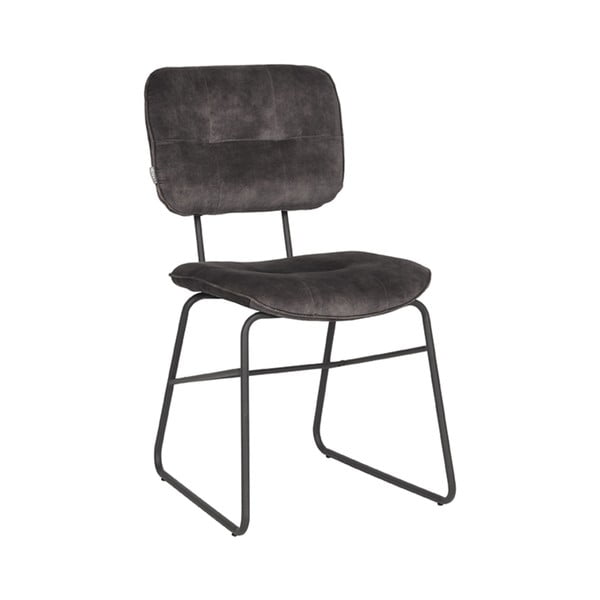 Antracitové zamatové jedálenské stoličky v súprave 2 ks Dez – LABEL51