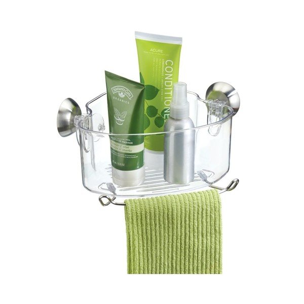 Transparentný rohový samodržiaci košík iDesing Soap Shower-image-2