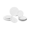 12-dielna súprava bielych porcelánových tanierov Bonami Essentials Imperio