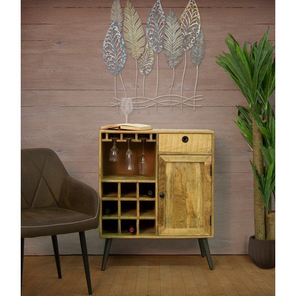 Skrinka z mangového dreva Mauro Ferretti Belgrado Cellar, šírka 75 cm-image-1