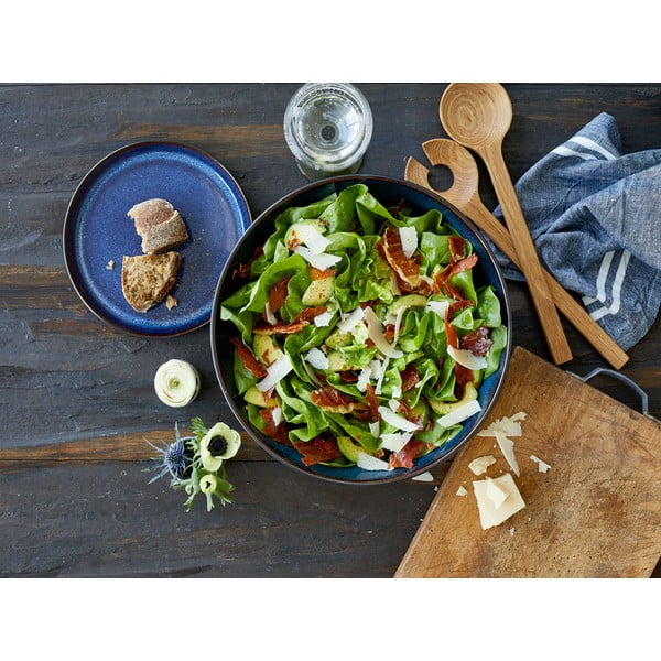 Čierna/modrá misa z kameniny ø 30 cm Gastro Dark Blue/Black – Bitz-image-1