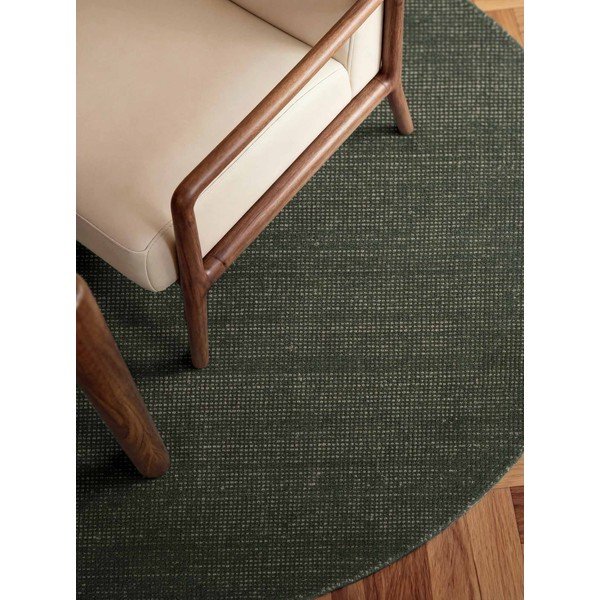 Tmavozelený ručne tkaný vlnený okrúhly koberec ø 160 cm Greenwich – Ted Baker-image-2