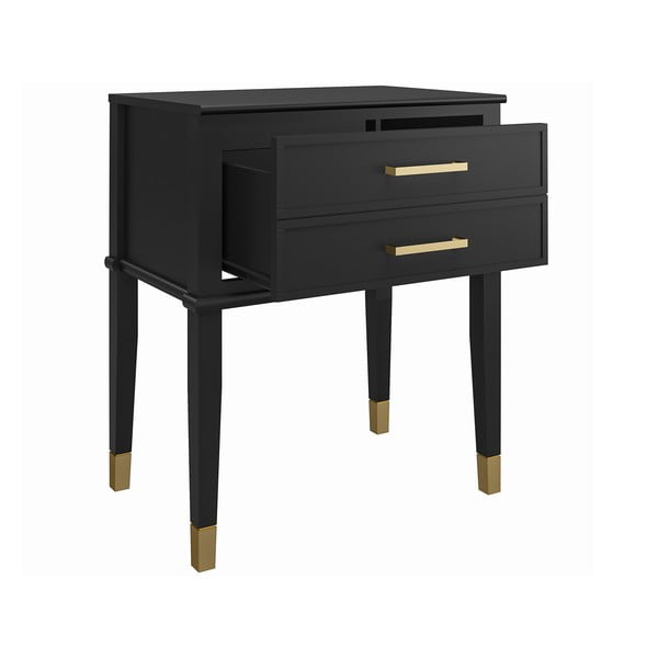 Čierny nočný stolík Westerleigh – CosmoLiving by Cosmopolitan-image-4