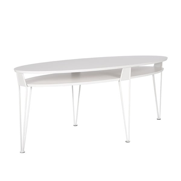 Biely konferenčný stolík s bielymi nohami RGE Ester 130 x 59 cm
