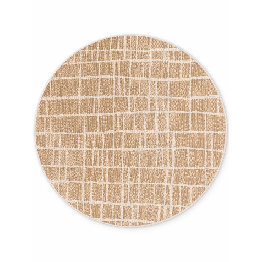 Krémovobiely/v prírodnej farbe okrúhly vnútorný a vonkajší koberec ø 160 cm Haringey Crouch – Ted Baker