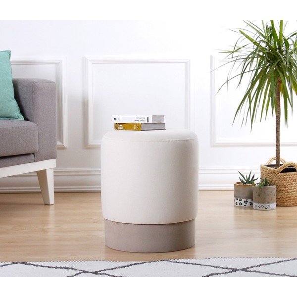 Biely taburet Ropp – Artie-image-1