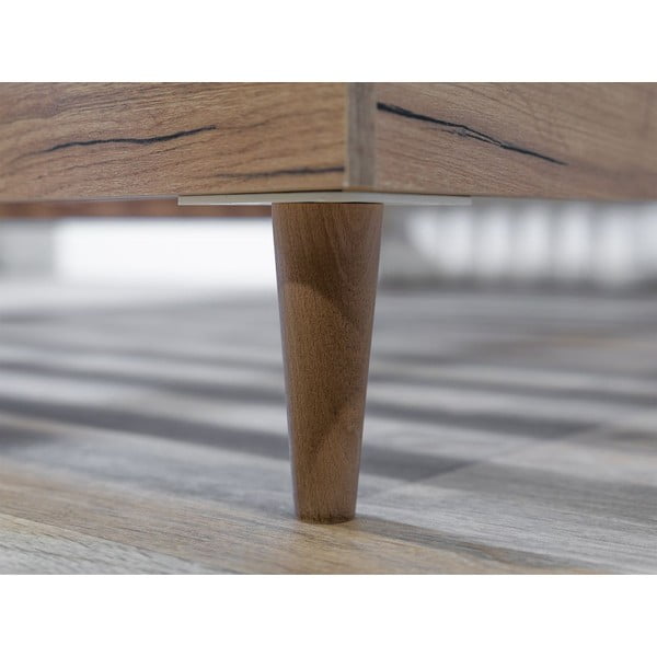 Tmavozelená/prírodná dvojlôžková posteľ s roštom 180x200 cm Oceane – Bobochic Paris-image-3