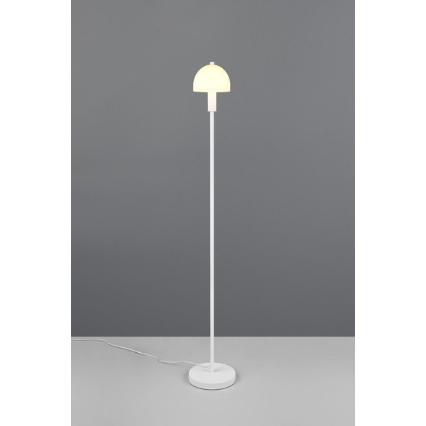Biela stojacia lampa so skleneným tienidlom (výška 120 cm) Glenn – Reality-image-1