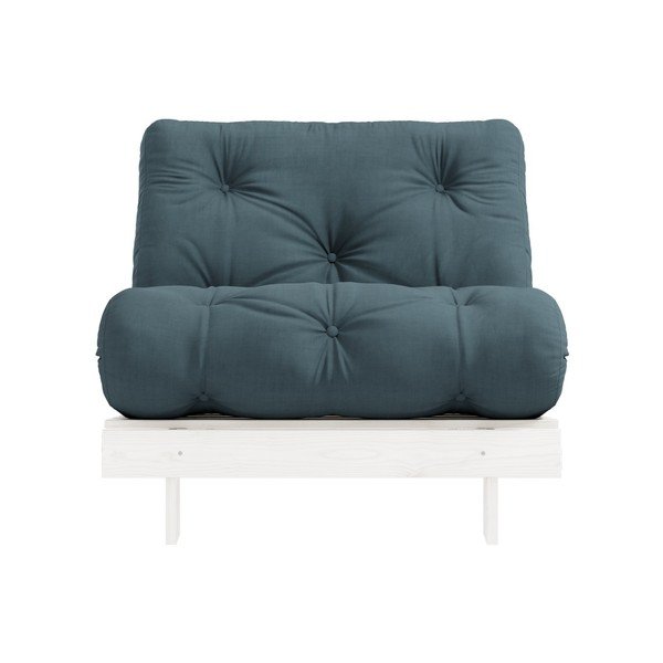 Rozkladacie kreslo s petrolejovomodrým poťahom Karup Design Roots White/Petrol Blue-image-1