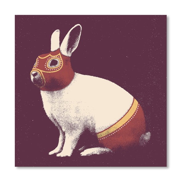 Plagát Rabbit Wrestler od Florenta Bodart, 30x30 cm