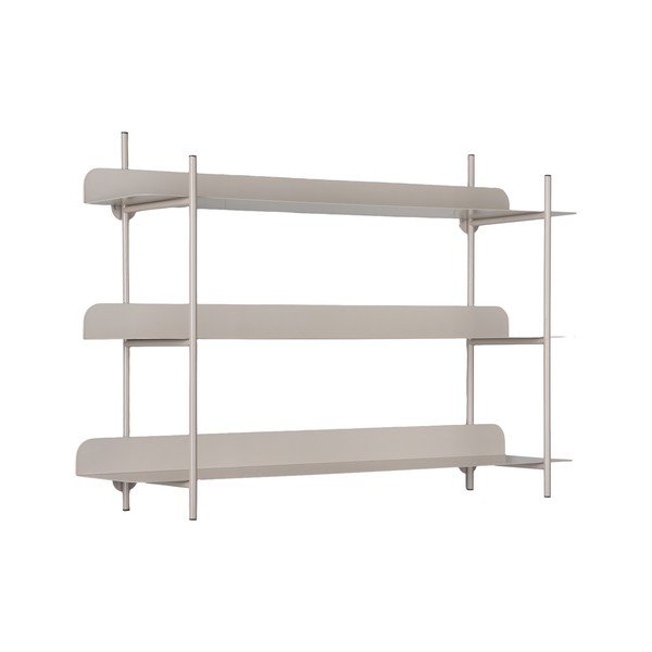Sivá poschodová kovová polica 60 cm Riqueza Tres – PT LIVING-image-2
