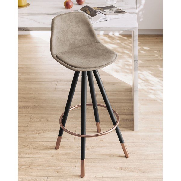Hnedá barová stolička (výška sedadla 75 cm) Slad – Kave Home-image-2