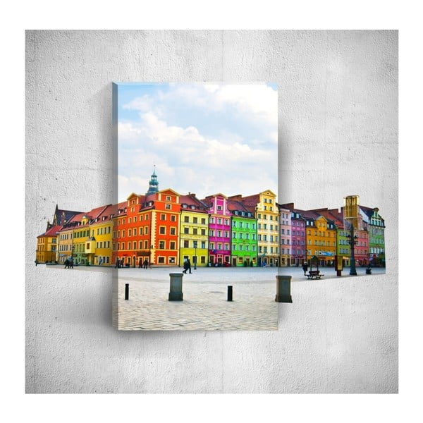 Nástenný 3D obraz Mosticx Colourful Buildings, 40 × 60 cm