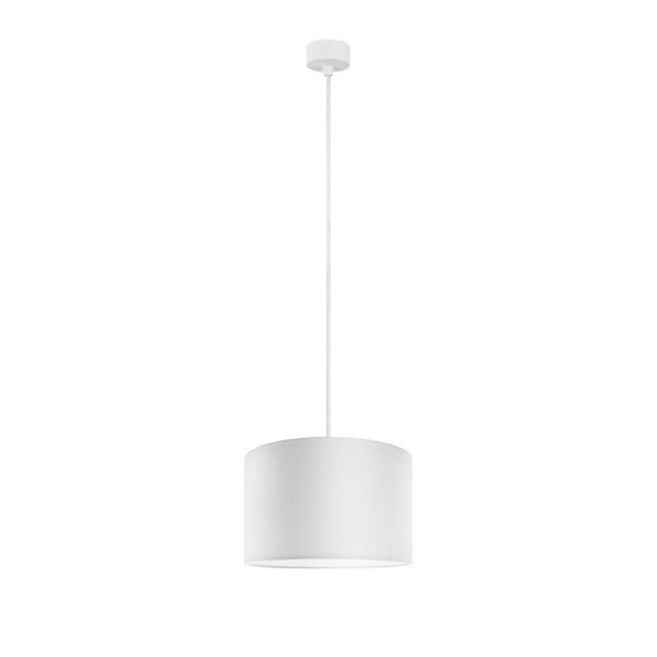 Biele závesné svietidlo s bielym káblom Sotto Luce Mika 1S, ⌀ 25 cm