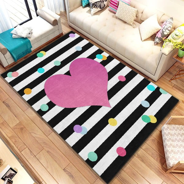 Koberec Homefesto Digital Carpets Heart, 100 x 140 cm