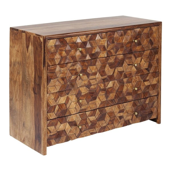 Hnedá drevená komoda Kare Design Mirage, 100 × 79 cm