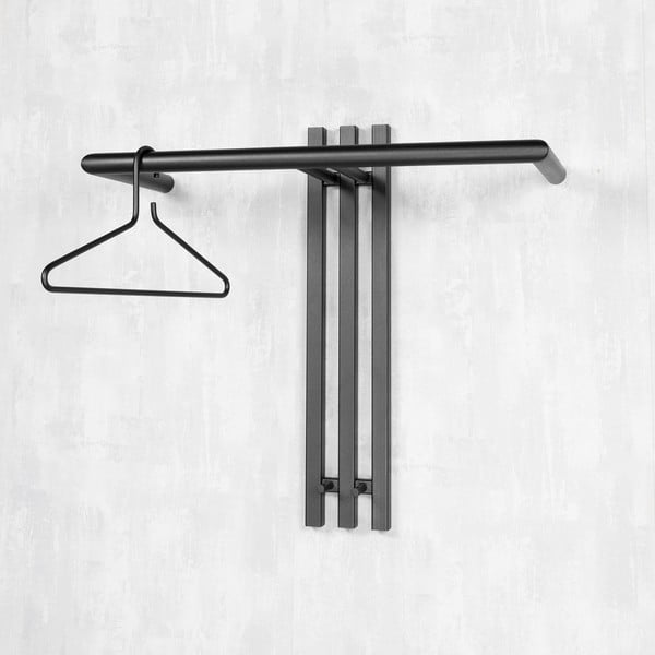 Čierny kovový nástenný vešiak 65 cm Senza – Spinder Design-image-3