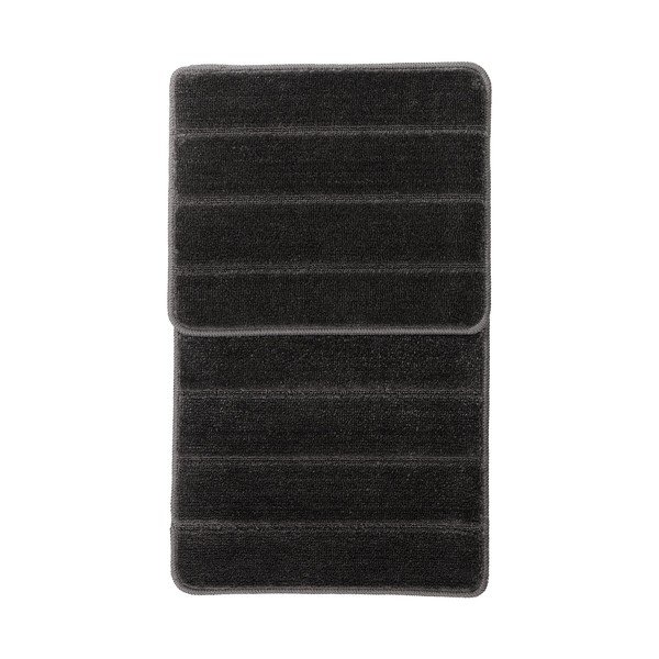 Antracitové kúpeľňové predložky v súprave 2 ks 50x80 cm Yeni Cizgli – Foutastic-image-2