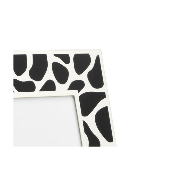 Čierno-biely kovový stojací/na stenu rámček 16,5x22 cm Leopard – Zilverstad-image-1