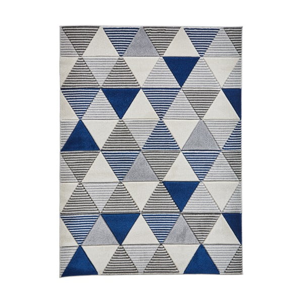 Modrý koberec Think Rugs Matrix, 120 x 170 cm