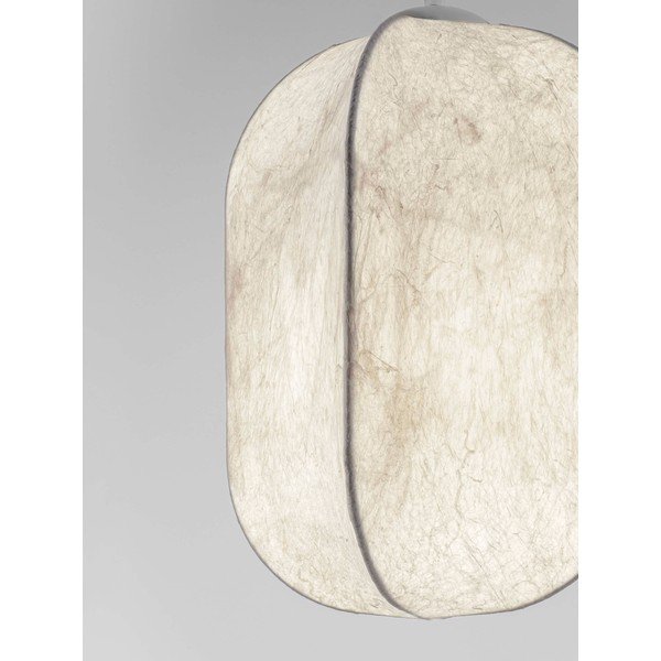 Biele kovové závesné svietidlo s textilným tienidlom ø 30 cm Pierida – Nova Luce-image-1