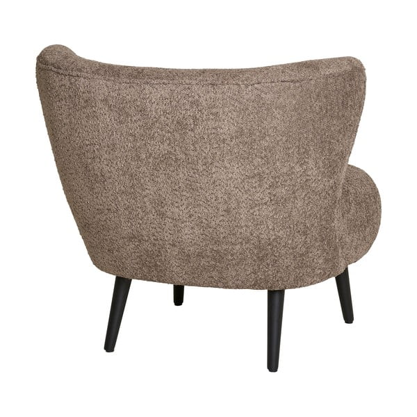 Hnedé kreslo z textílie buklé Covelo – House Nordic-image-3