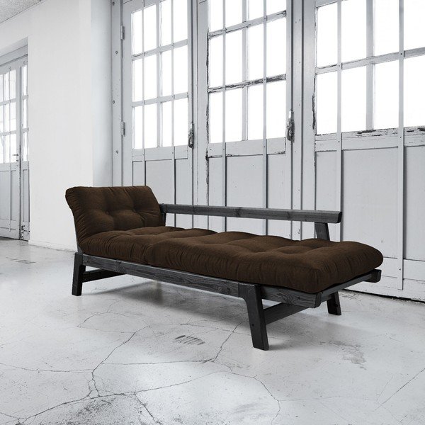 Rozkladacia pohovka Karup Step Black/Choco Brown-image-3