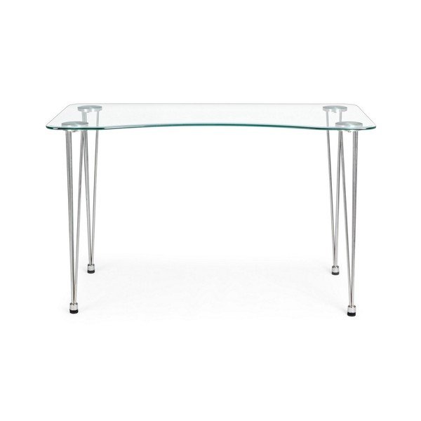 Pracovný stôl so sklenenou doskou 60x120 cm Rondo – Bizzotto-image-4