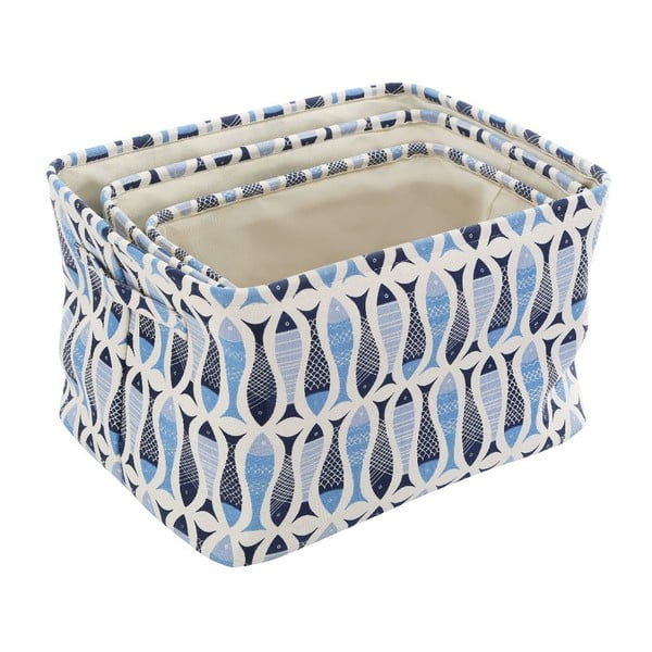 Sada 3 úložných boxov z plátna Premier Housewares Pisces-image-1